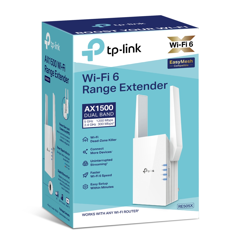 Tplink RE505X AX1500 Wi-Fi 6 Range Extender