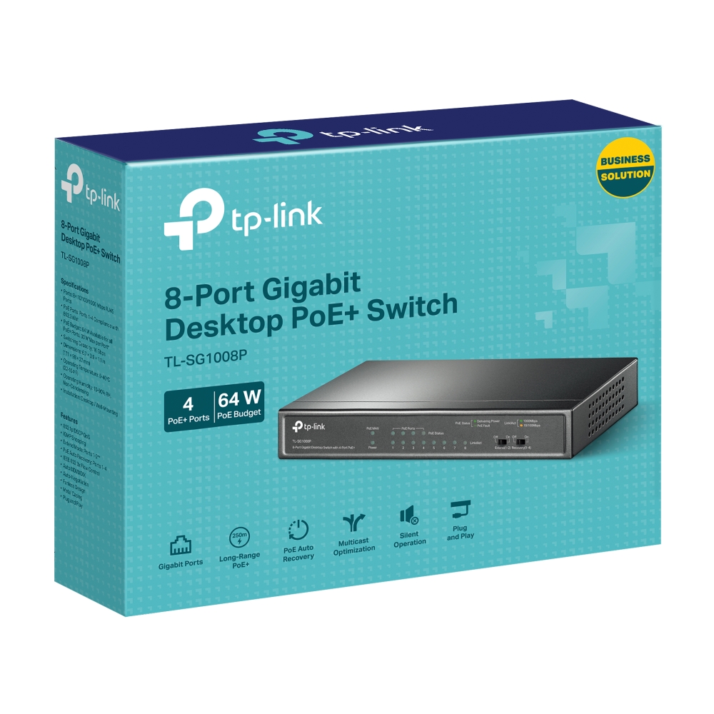 Tplink SG1008P 8-Port Gigabit Desktop Switch with 4-Port PoE