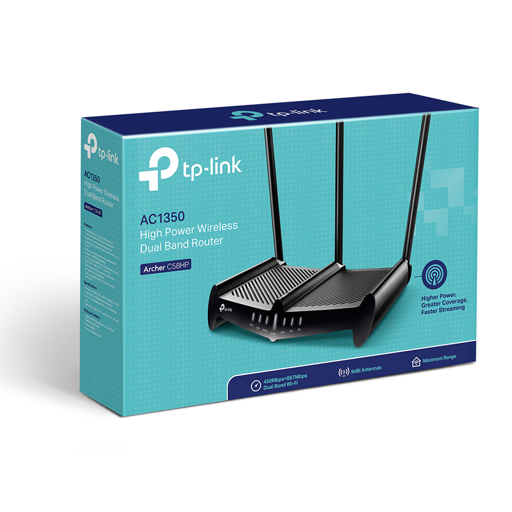 Tplink Archer C58HP AC1350 High Power Wireless Dual Band Router A Tplink Archer C58HP AC1350 High Power Wireless Dual Band Router A
