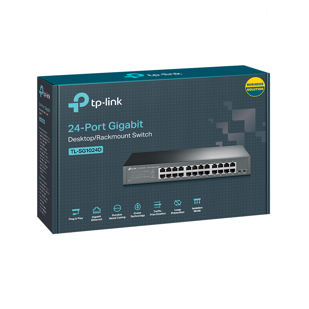 Tplink TL-SG1024D 24-Port Gigabit Rackmount Switch A Tplink TL-SG1024D 24-Port Gigabit Rackmount Switch A